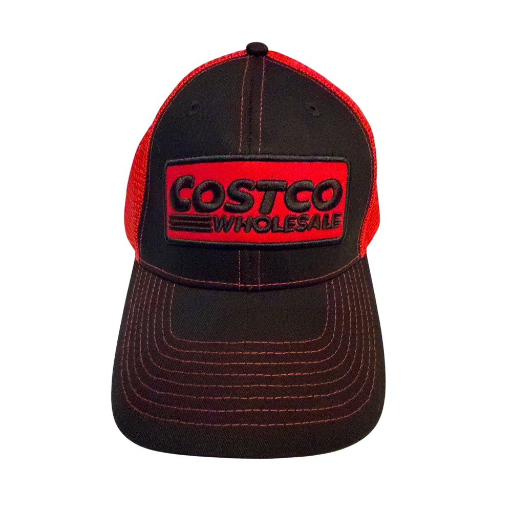 Limited Edition Costco Wholesale Trucker Hat Mesh Snapback Cap Red Black New